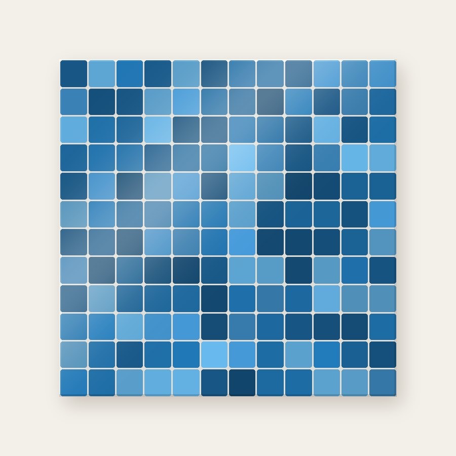 Мозаика Аква синий микс 2.3×2.3