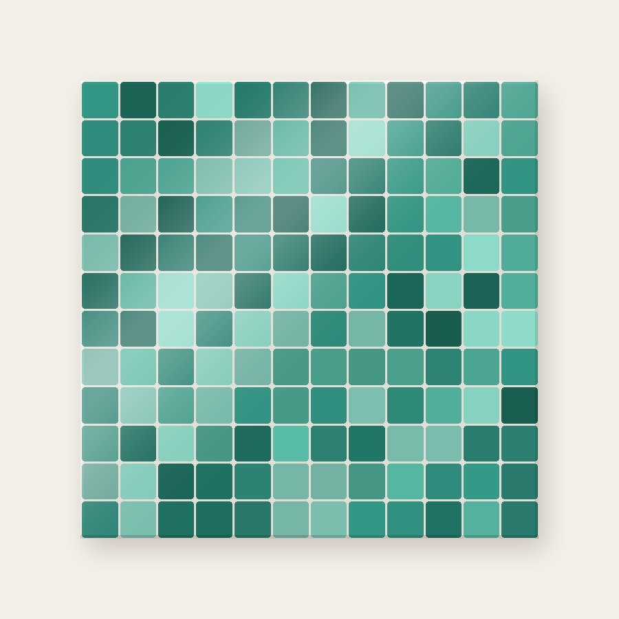 Мозаика Аква бирюза 2.3×2.3